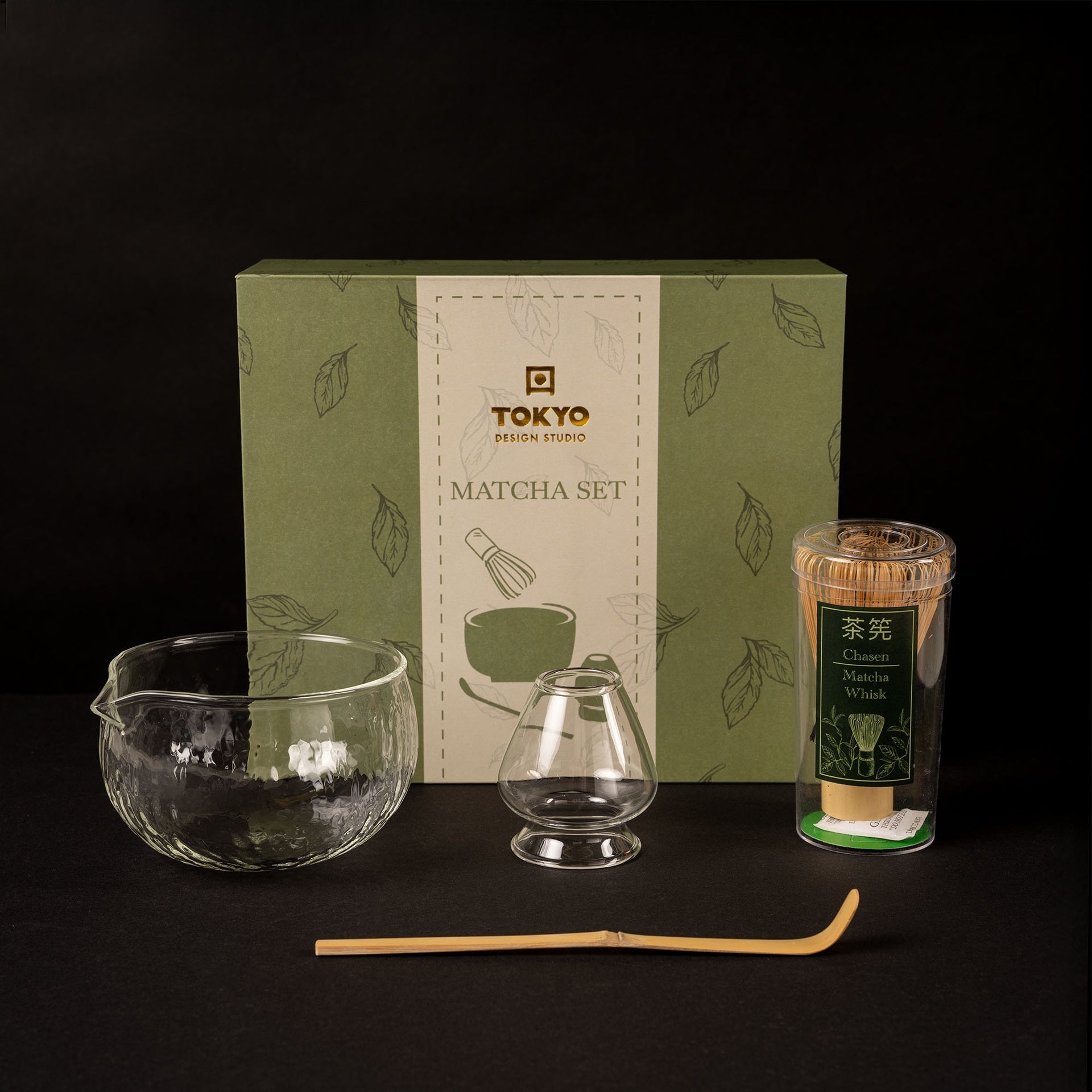 Matcha set i glas