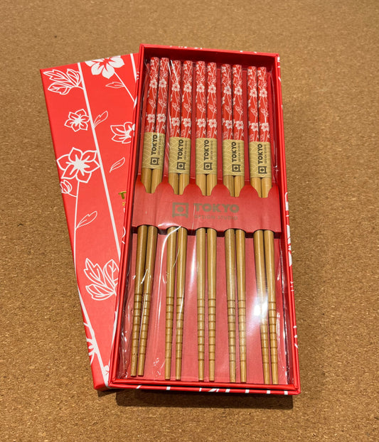 Chopsticks röd Sakura