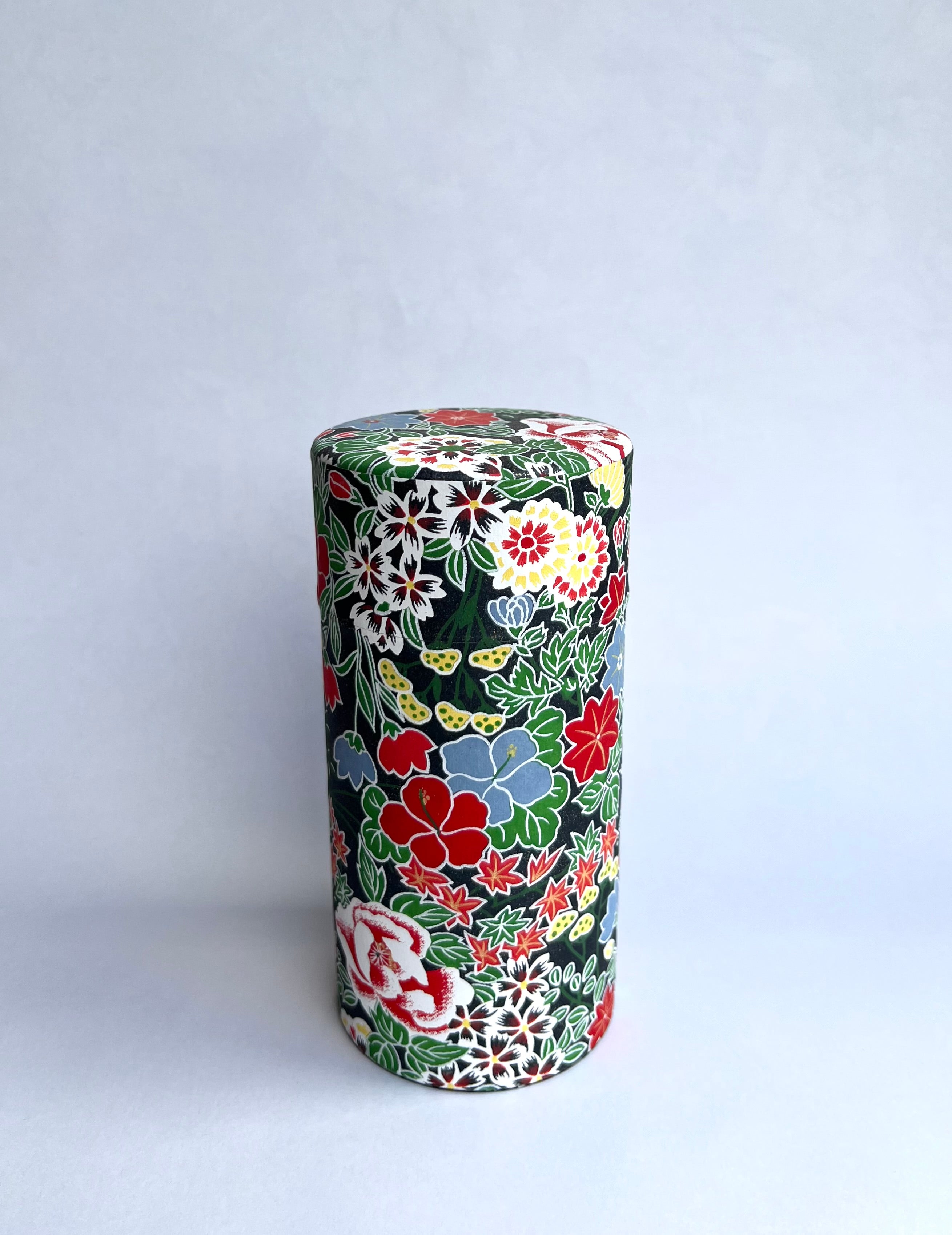 Japansk teburk Svart Blommig