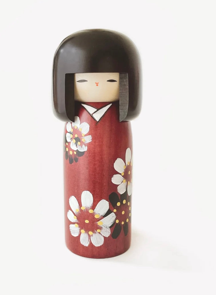 Kokeshi docka Hana guruma