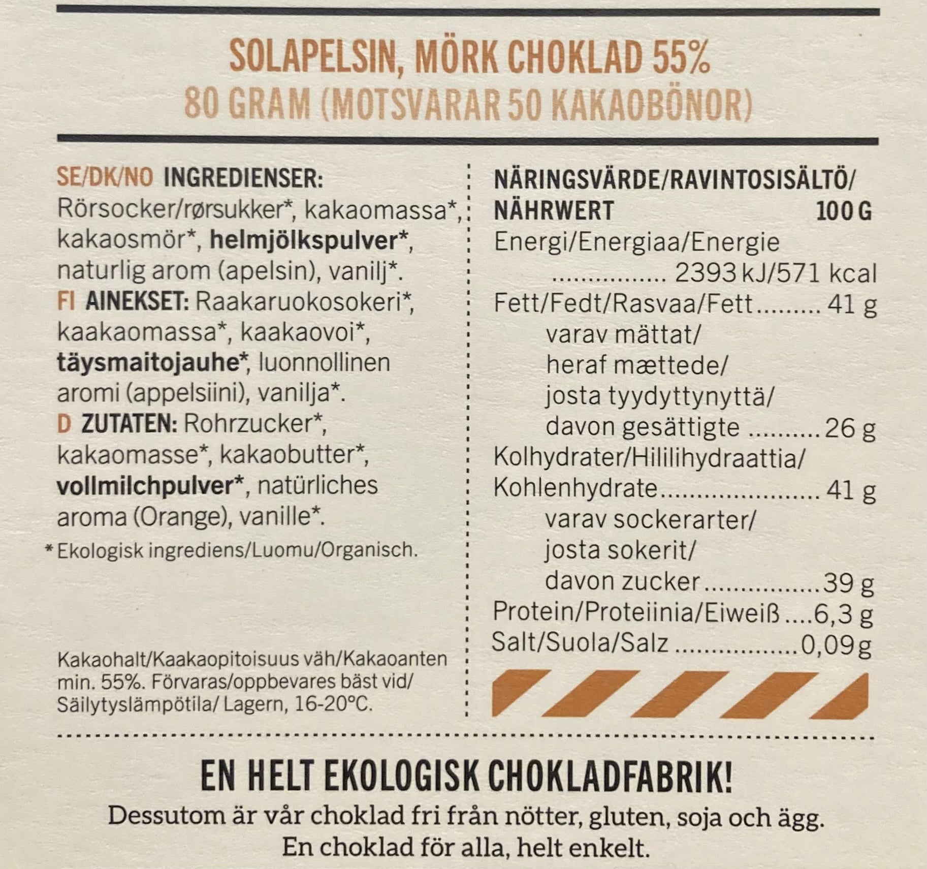 Malmö Choklad Solapelsin